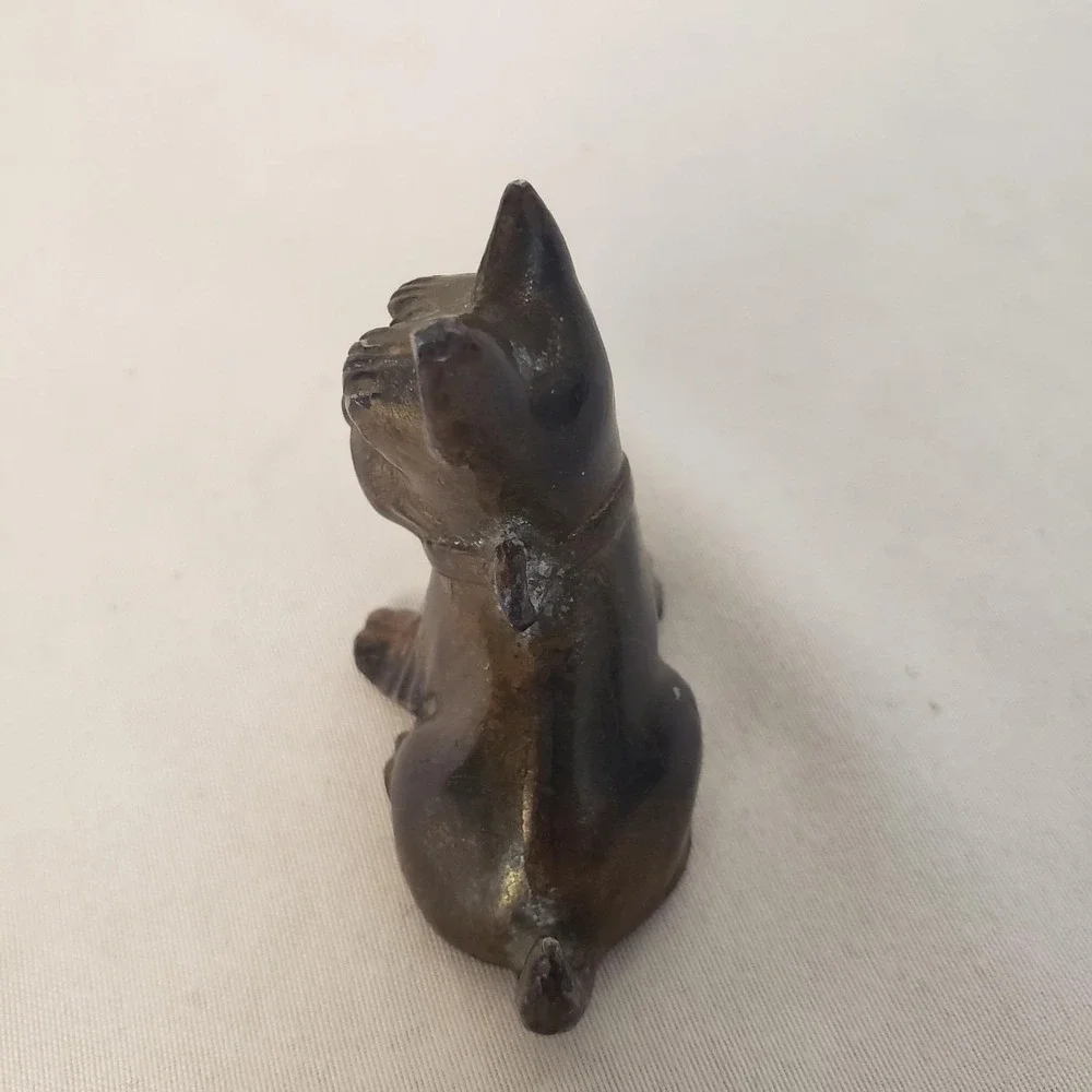 VTG Cast Metal Scottie Terrier Dog Figurine Miniature Charm Pendant, Paperweight